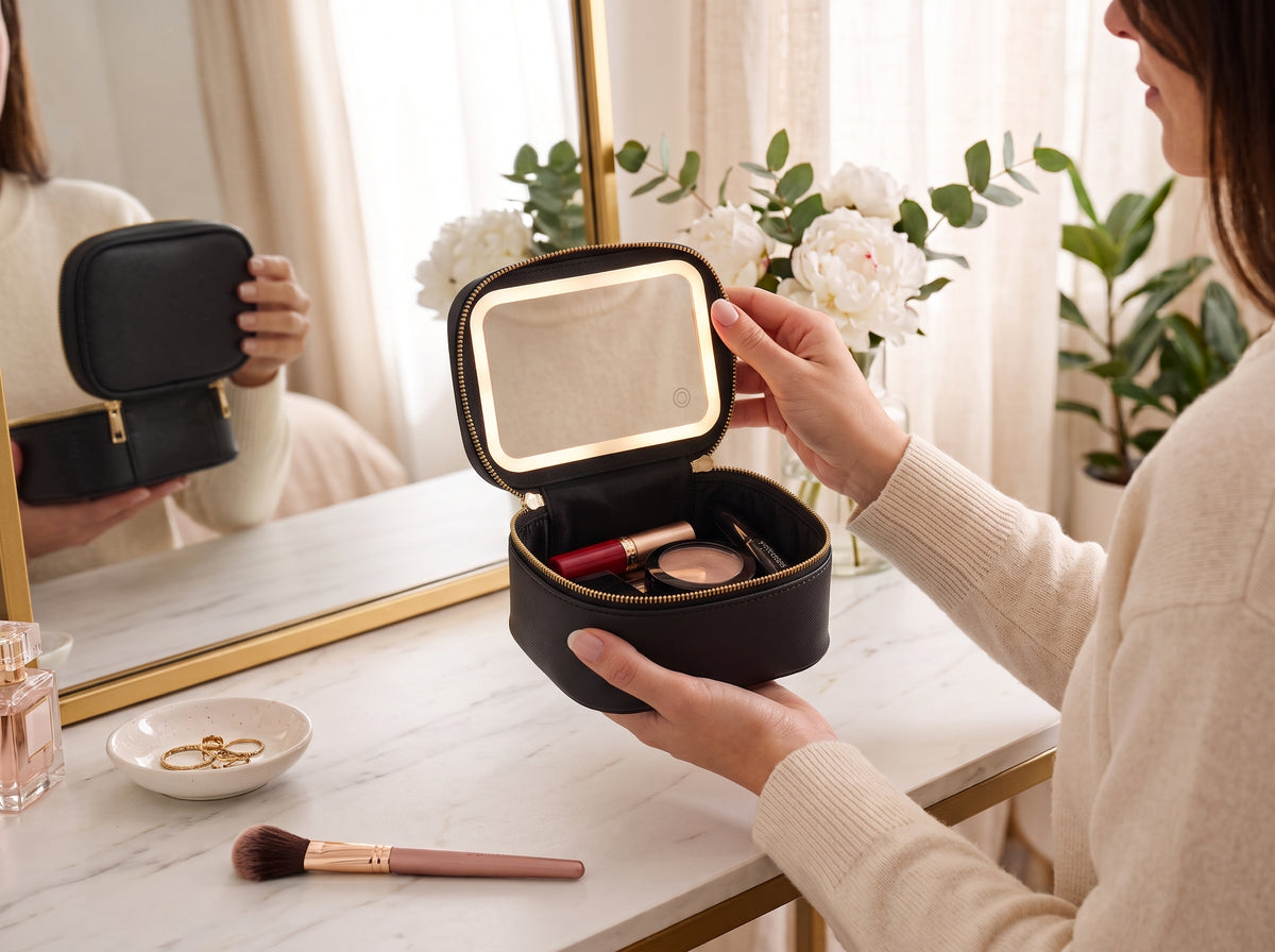Trousse Lumière – Miroir LED rechargeable